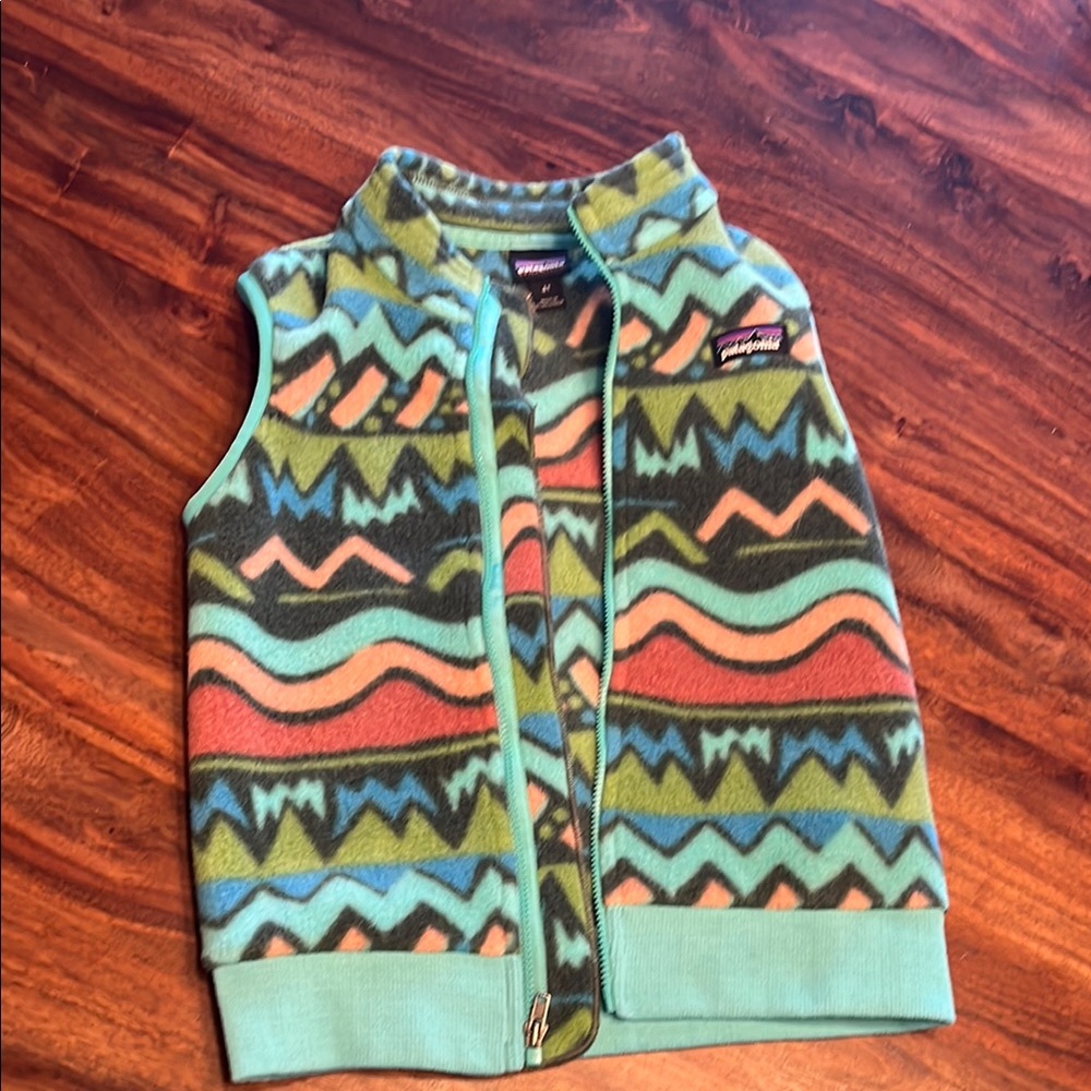 Patagonia Multicolor Fleece Vest 4T